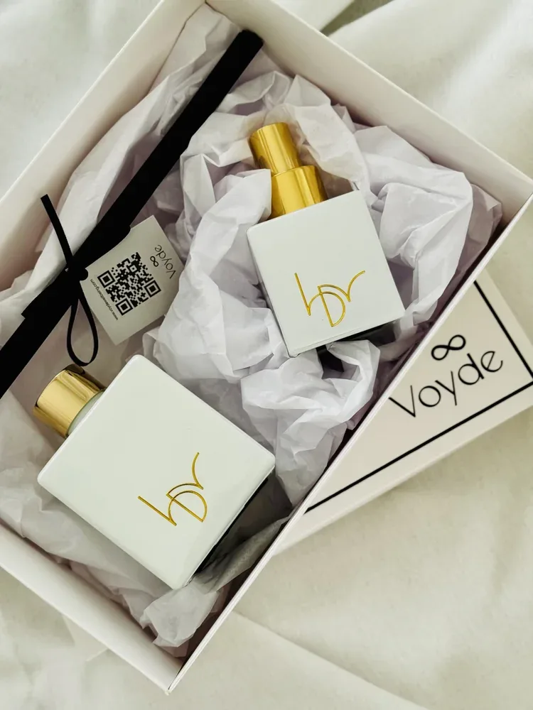 Caixa de apresentação do Signature Scenting Voyde Wellbeing
